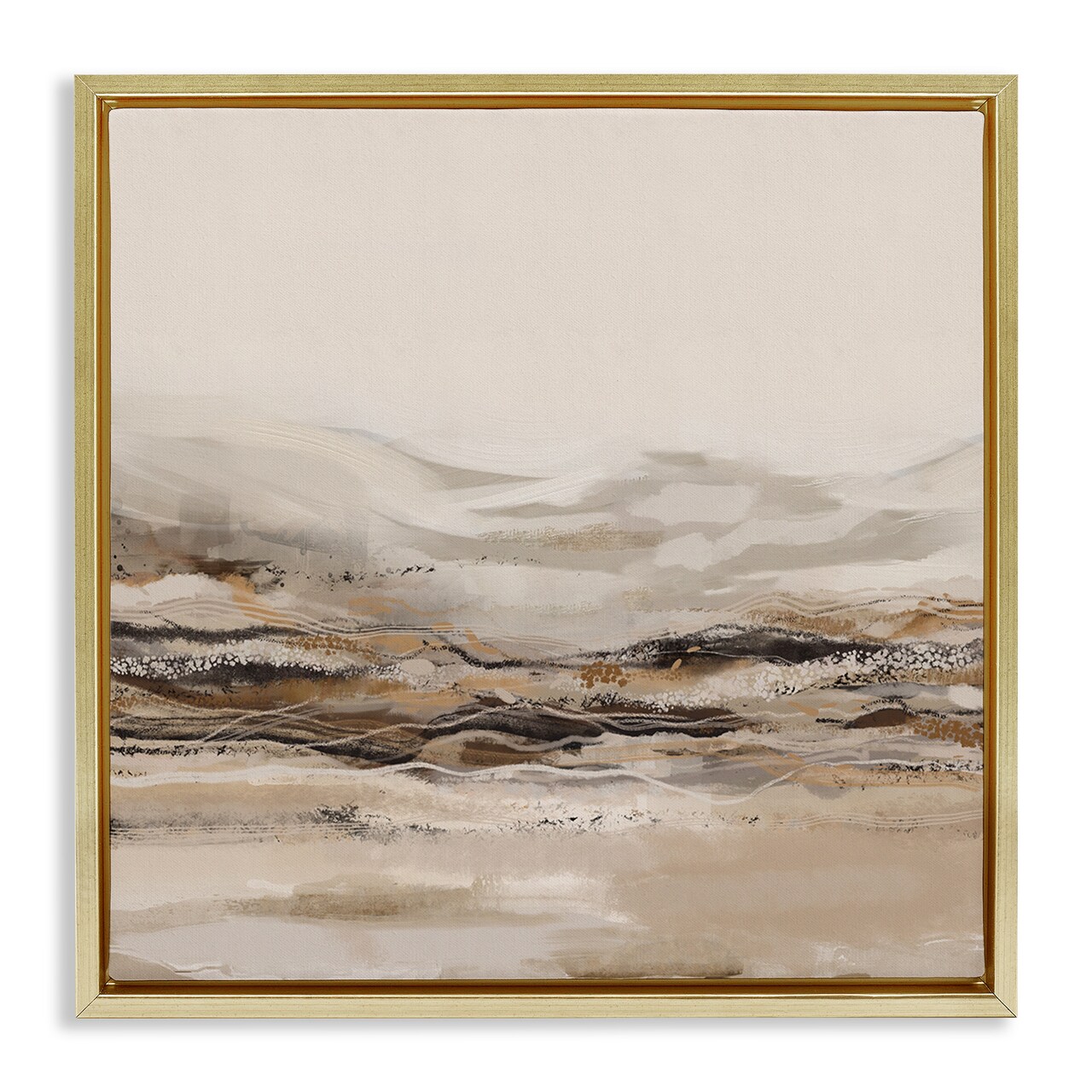 Stupell Industries Abstract Mountains Landscape Framed Floater Canvas Wall Art